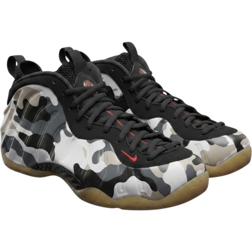 Nike Air Foamposite One Fighter Jet Camo Black White Grey 575420-001 Mens